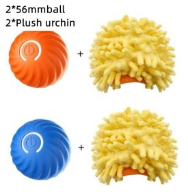 Pet Dog Rubber Ball Toys For Dogs Resistance To Bite Dog Chew Toys Puppy Pets Dogs Training Products (Option: BlueOrange2Urchin Set)