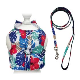 Hawaiian Harness Vest with Matching Leash (Color: Multi, size: S)